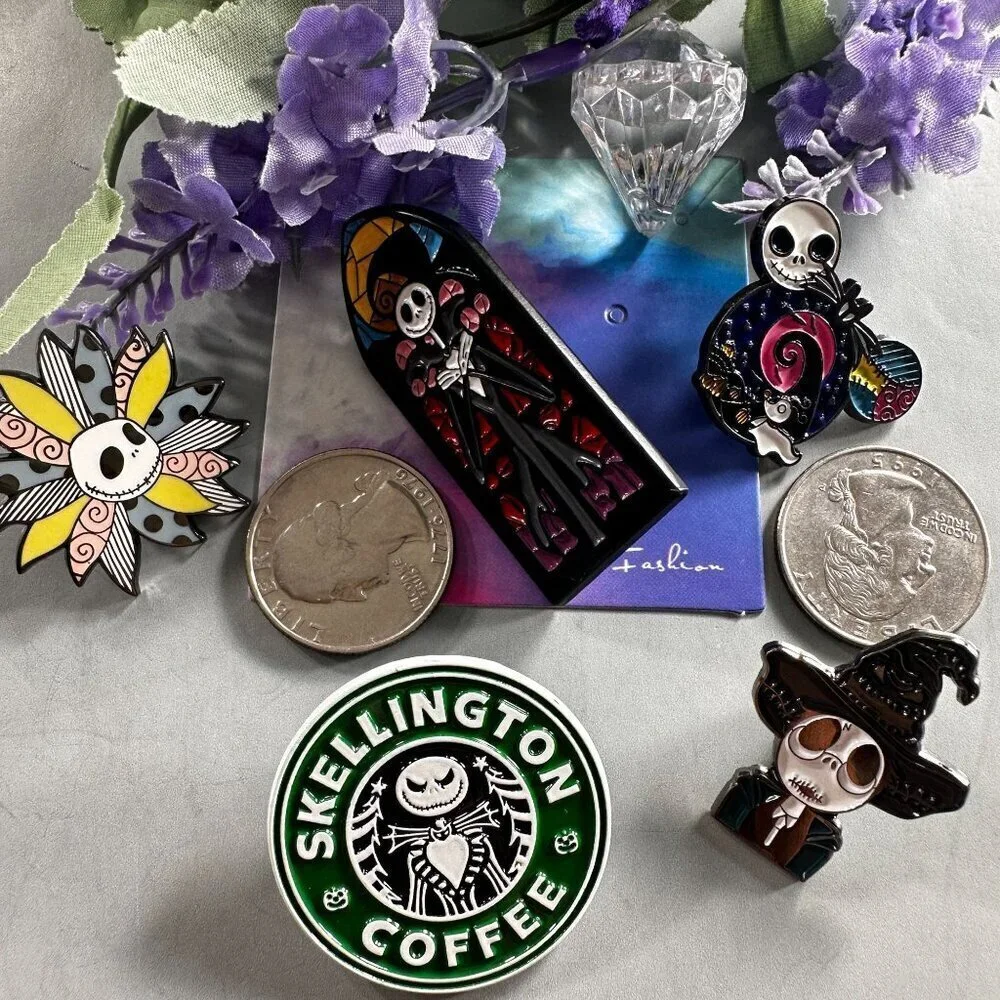 Jack Skellington Lapel Pin Nightmare Christmas Mickey Icon Brooch Accessories
